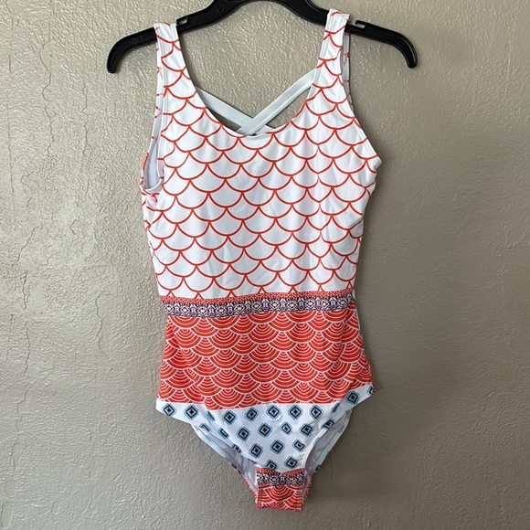 Women’s Cupshe Beautiful World Print One Piece Swimsuit, Large - Picture 1 of 6